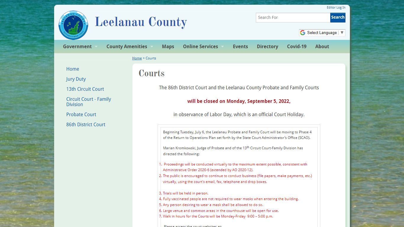 Courts | Leelanau County